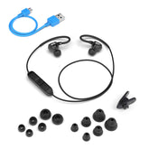 JLab Fit 2.0 Bluetooth Enabled Wireless Sports Earbuds, Bluetooth 4.1, 10mm Titanium Drivers, 6 Hour Battery Life, IP55 Sweatproof, Flexible Memory Wire, Black - Like New